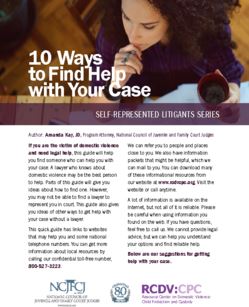 cover photo of 10 Ways to Find Help with Your Case document