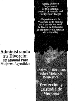 Managing Your Divorce: A Guide for Battered Women - Spanish Cover