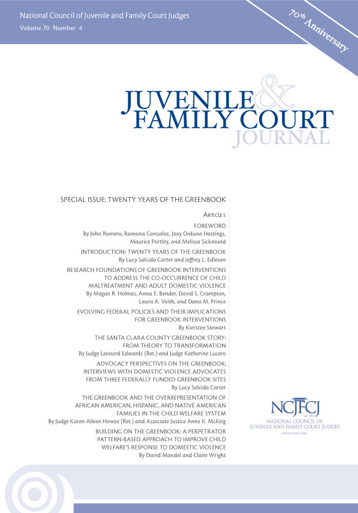 Juvenile and Family Court Journal, Vol. 70, No. 4 - Special Issue: Twenty Years of the Greenbook Cover